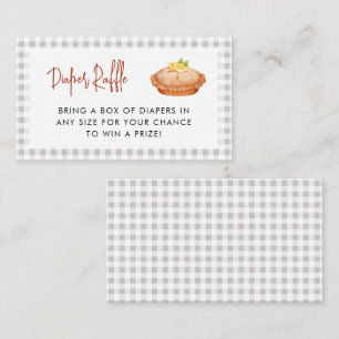 Little Cutie Pie is on the way Diaper Raffle Grey Enclosure Card