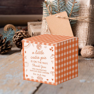 Little Cutie Pie On The Way! Fall Baby Shower Favor Box