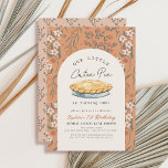 Little Cutie Pie Orange Floral Girl 1st Birthday Invitation<br><div class="desc">This cute "little cutie pie" girl's 1st/first birthday invitation features a pie in an arch shape on an orange background with floral patterns. The reverse side features a light orange background with floral patterns. Personalize it for your needs. You can find matching products at my store.</div>