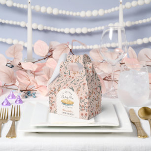Little Cutie Pie Pink Floral Baby Shower Favor Box