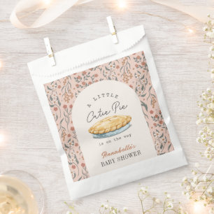 Little Cutie Pie Pink Floral Baby Shower Favour Bag