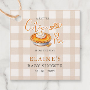 Little Cutie Pie Pumpkin Pie Fall Baby Shower Favour Tags