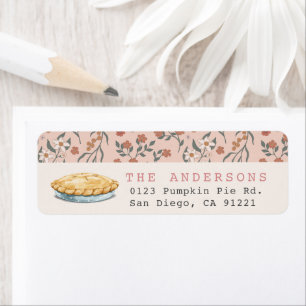 Little Cutie Pie Rose Floral Adresse de retour
