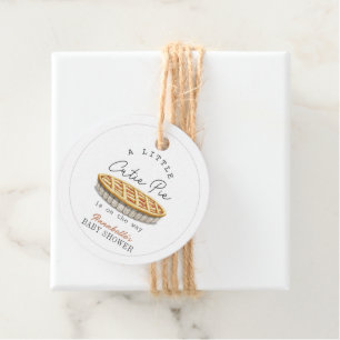 Little Cutie Pie Thanksgiving White Baby Shower Favour Tags