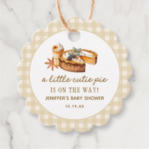 Little Cutie Pumpkin Pie Baby Shower Favour Tags