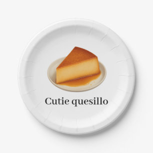 Little Cutie quesillo Autumn Leaves Baby Shower Paper Plate