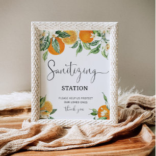Little cutie Sanitizing Station Poster