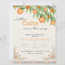 Little Cutie Sur Le Chemin Baby shower Invitation