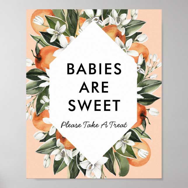 Little Cutie Themed Babies Are Sweet Sign (Front)