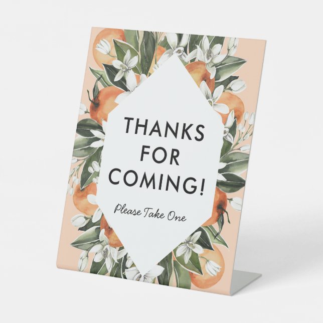 Little Cutie Themed Thank You Favours Sign (Front)