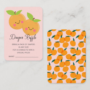 Little Cuties Baby Shower Diaper Raffle Enclosure Card