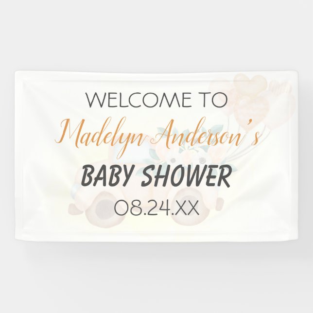 Little Cuties Vintage Truck Triplets Baby Shower  Banner (Horizontal)