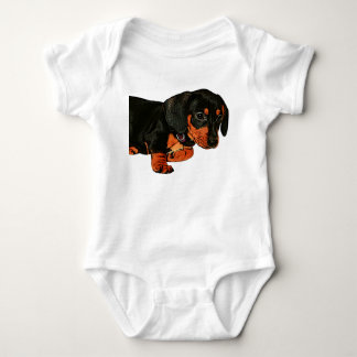 Little Dachshund Design Baby Bodysuit