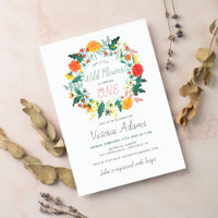 Little Dahlia Wildflower Wreath Photo Birthday
