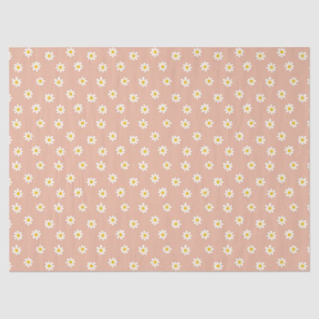 Little Daisies - dusty apricot  Tissue Paper (Front)