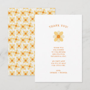 Little Daisy baby shower merci note