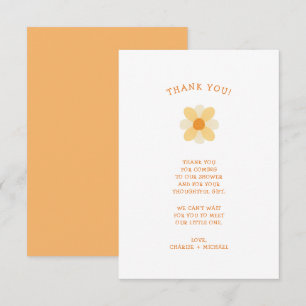 Little Daisy baby shower merci note