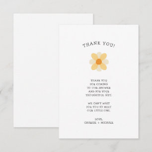 Little Daisy baby shower thank you note Card
