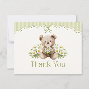 Little Daisy Bear Baby Shower Thank You Card