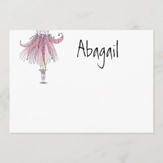 Little Dancer Number One Thank You Card