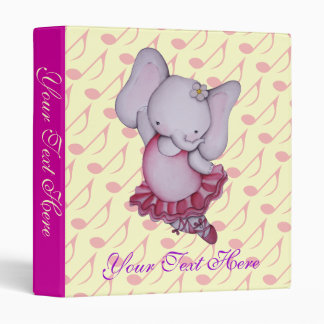 Little Dancing Ballerina Elephant Binder