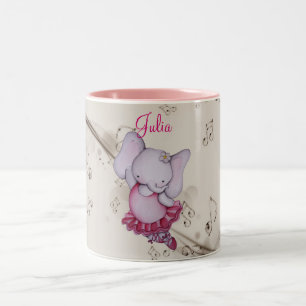 Little Dancing Ballerina Elephant Coffee Mug