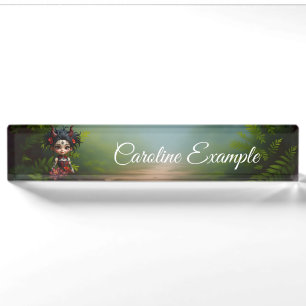 Little Dark Forest Demon –Cute Gothic Fantasy Girl Nameplate