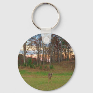 Little Deer &a Pink Sunset Keychain
