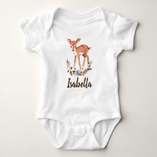 little deer baby girl personalized bodysuit