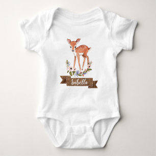 Little deer baby girl personalized bodysuit