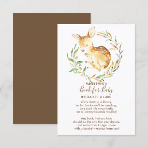 Little Deer Baby Shower Book for Baby Card