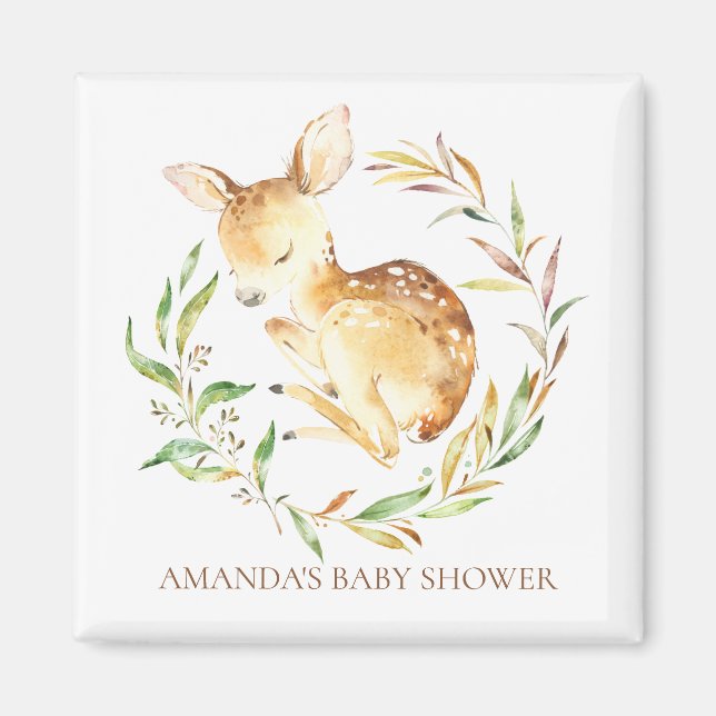 Little Deer Baby Shower Favour  Magnet (Front)