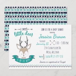 Little Deer Baby Shower Invitation