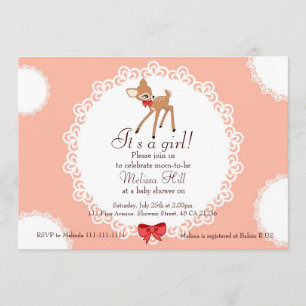 Little Deer Baby Shower Invitation