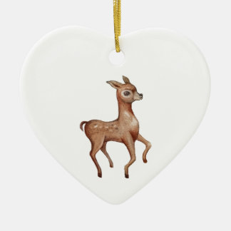 Little Deer Character Ceramic Ornament