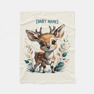 Little Deer Personalized Fleece Blanket