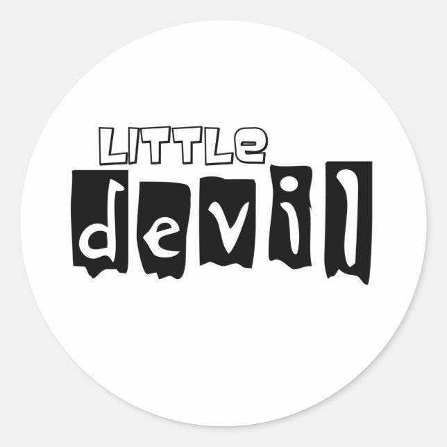 Little Devil Classic Round Sticker (Front)