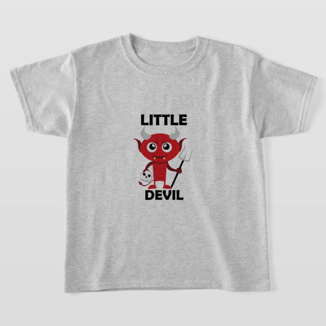 Little Devil - Girls' Basic T-Shirt (Laydown)