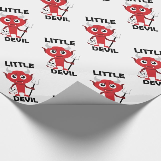 Little Devil - Glossy Wrapping Paper, 30" x 6' Wrapping Paper (Corner)