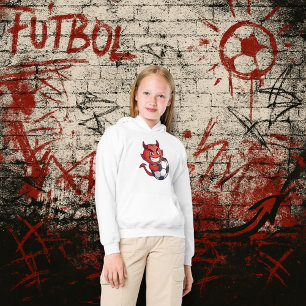 Little Devil with a soccer ball