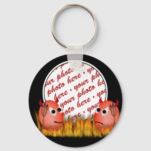 Little Deviled Egg Photo Frame Keychain