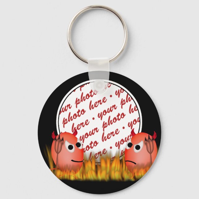 Little Deviled Egg Photo Frame Keychain (Front)