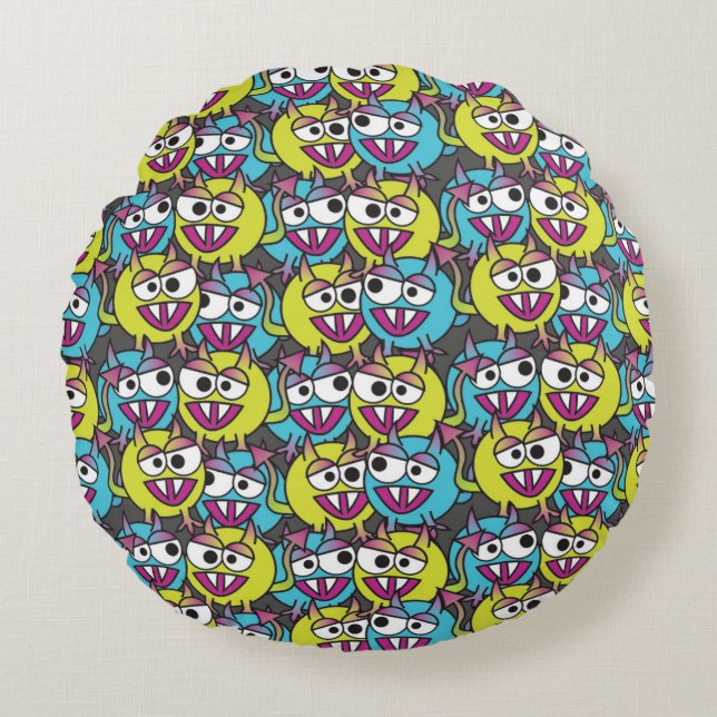 Little Devils  Round Pillow (Front)