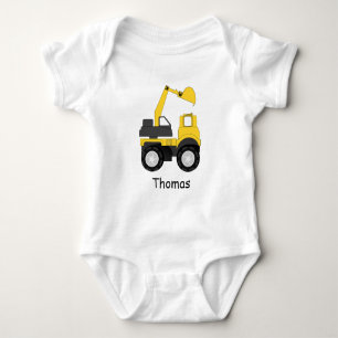Little Digger Personalised Baby Bodysuit
