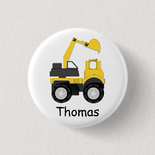 Little Digger Personalised Kid's 1 Inch Round Button