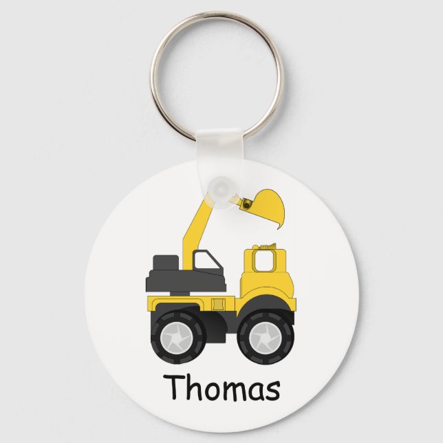 Little Digger Personalised Kid's Keychain (Front)