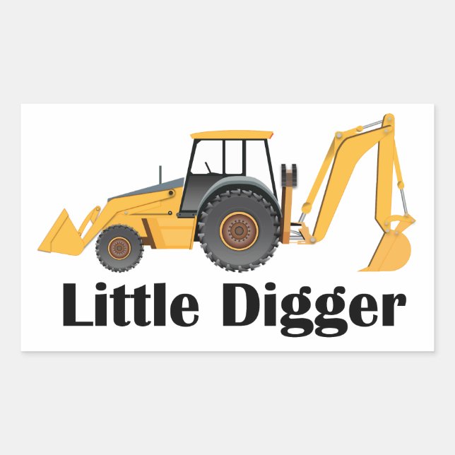 Little Digger - Rectangle Stickers, Glossy Sticker (Front)