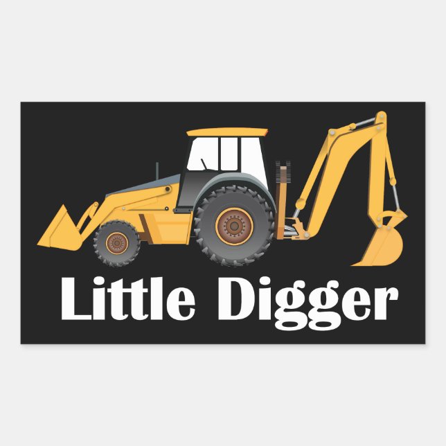 Little Digger - Rectangle Stickers, Glossy Sticker (Front)
