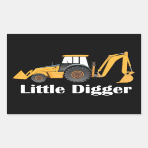 Little Digger - Rectangle Stickers, Glossy Sticker