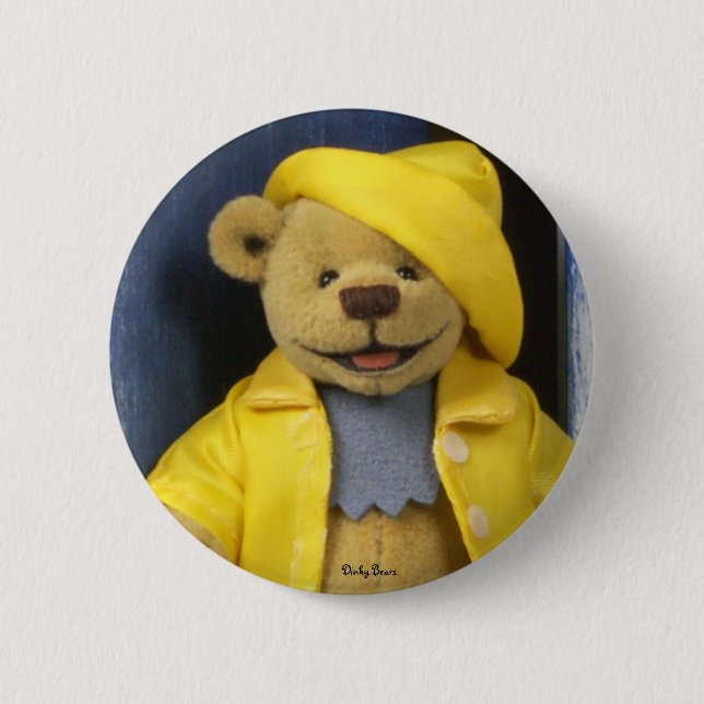 Little Dinky Bear 2 Inch Round Button (Front)